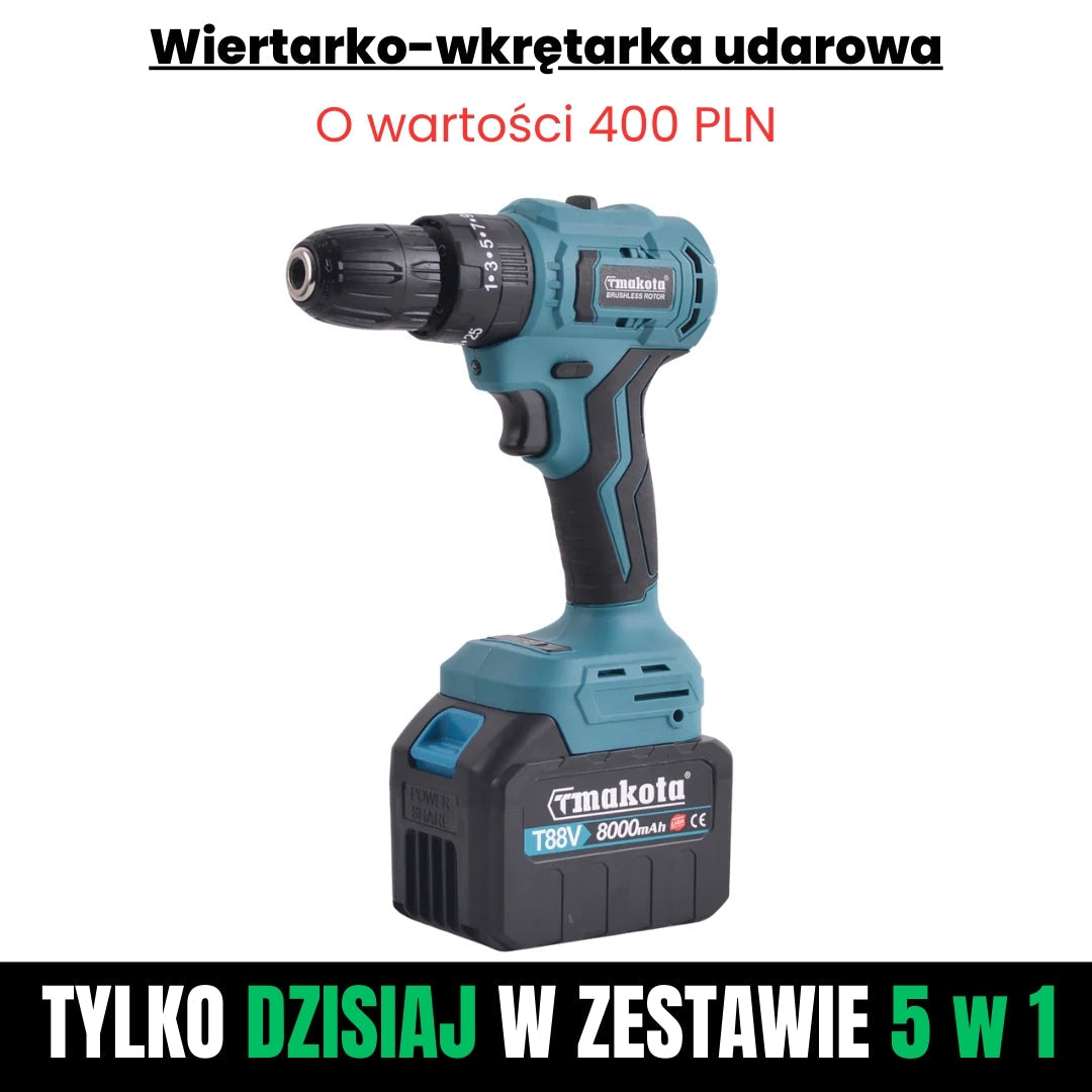 ΚΙΤ ΤΡΟΦΟΔΟΣΙΑΣ T-MAKOTA 5 σε 1 (περιλαμβάνονται 5 επαγγελματικά εργαλεία και 2 μπαταρίες)