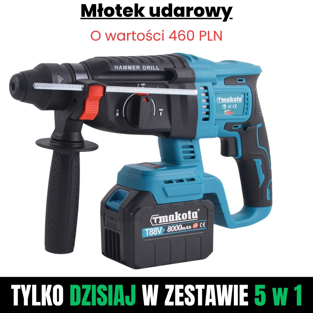 ΚΙΤ ΤΡΟΦΟΔΟΣΙΑΣ T-MAKOTA 5 σε 1 (περιλαμβάνονται 5 επαγγελματικά εργαλεία και 2 μπαταρίες)