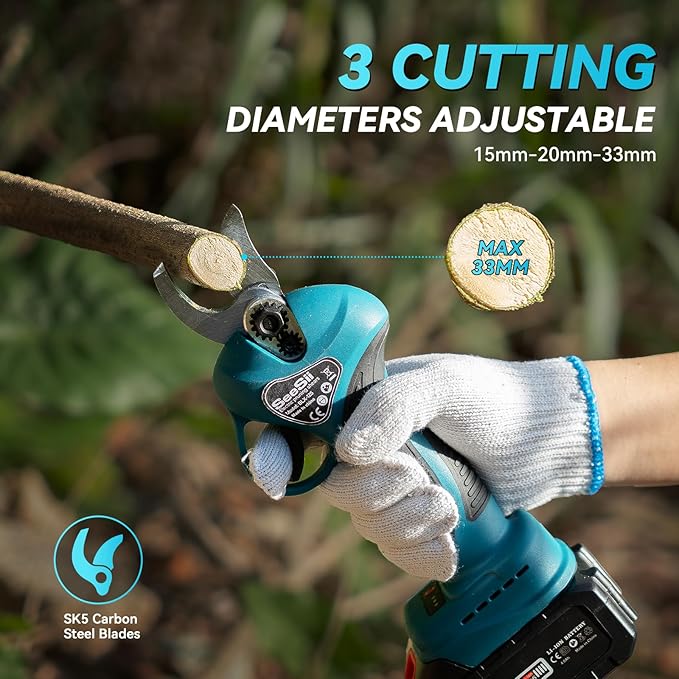 Μίνι αλυσοπρίονο 4 σε 1 με 2 μπαταρίες, ψαλίδι και τηλεσκοπικό κοντάρι!