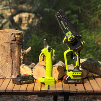 Κιτ μίνι αλυσοπρίονου 4 σε 1 με ψαλίδι κλαδέματος, τηλεσκοπικό κοντάρι και 2 μπαταρίες