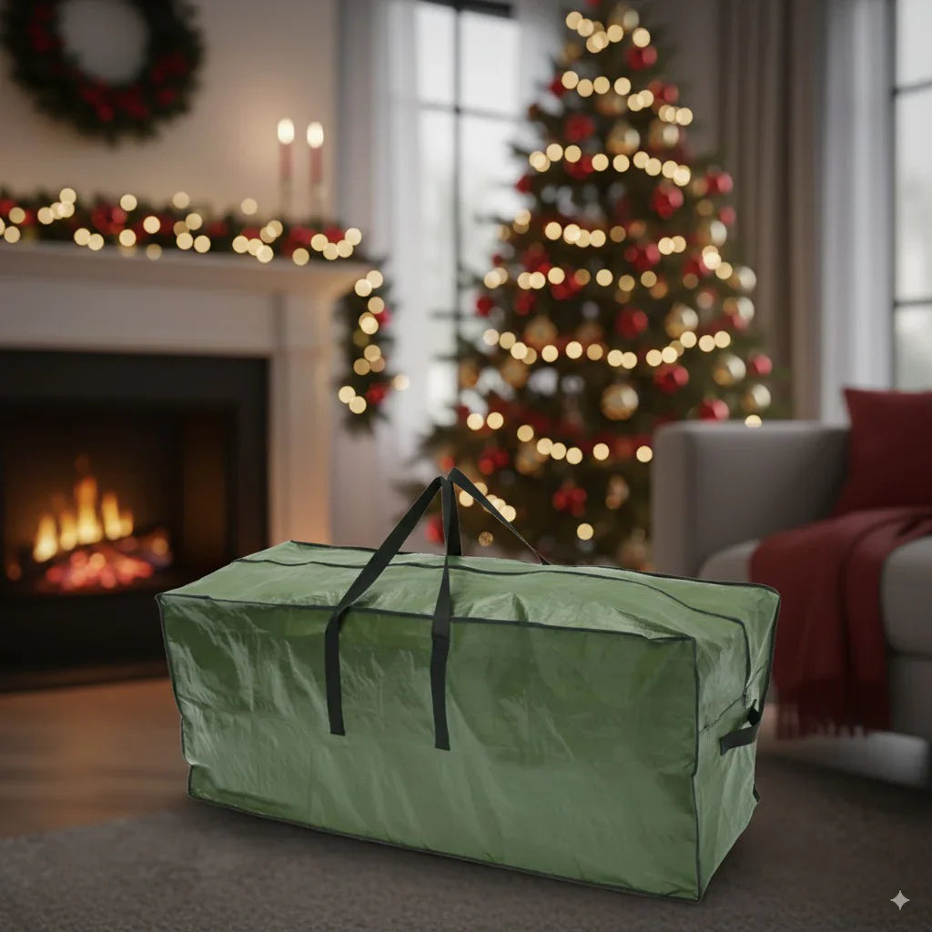 Χριστουγεννιάτικο δέντρο 210 εκ. με φώτα LED + τσάντα εξοικονόμησης χώρου